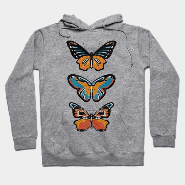 Botanical Butterflies Hoodie by gnomeapple